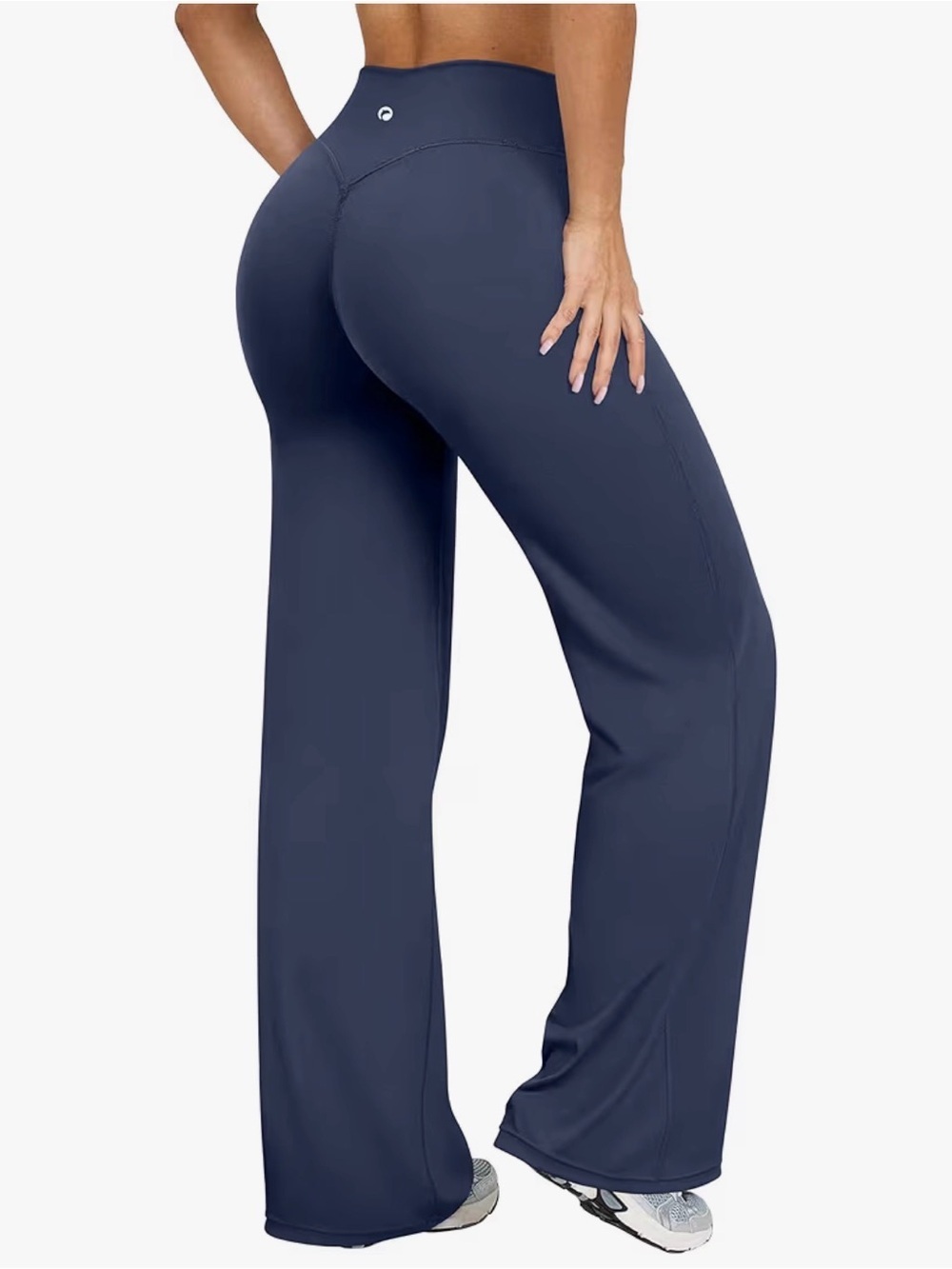NWOT Navy Flare Yoga Pants Scrunch Butt High Waisted Activewear XL